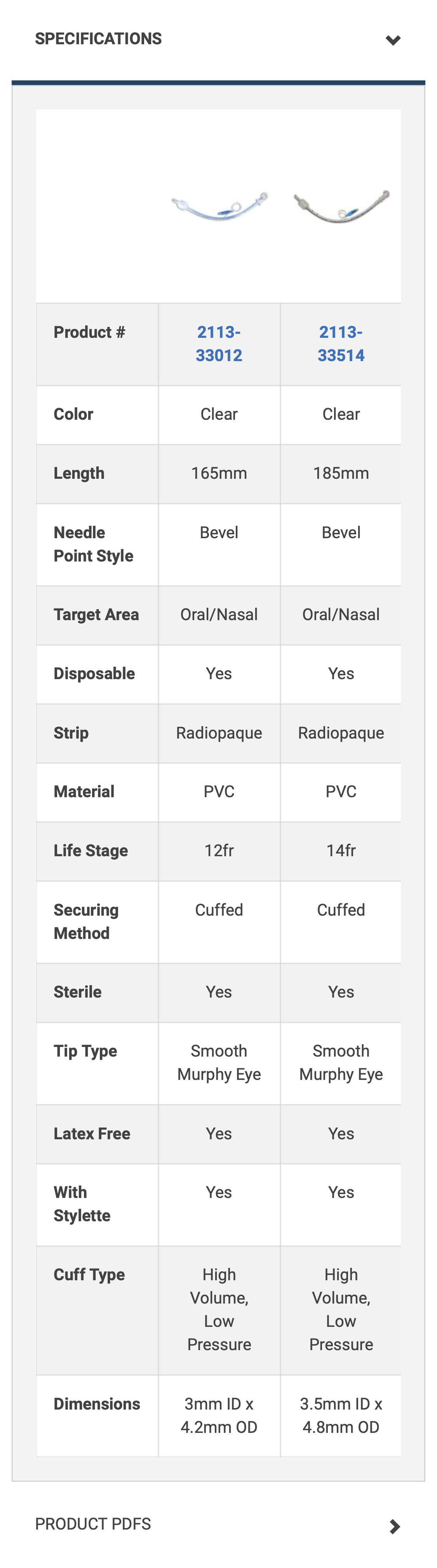 Bound Tree Medical’s Mobile Spec Sheet 117 of 291 Spec Sheet Examples Baymard Institute